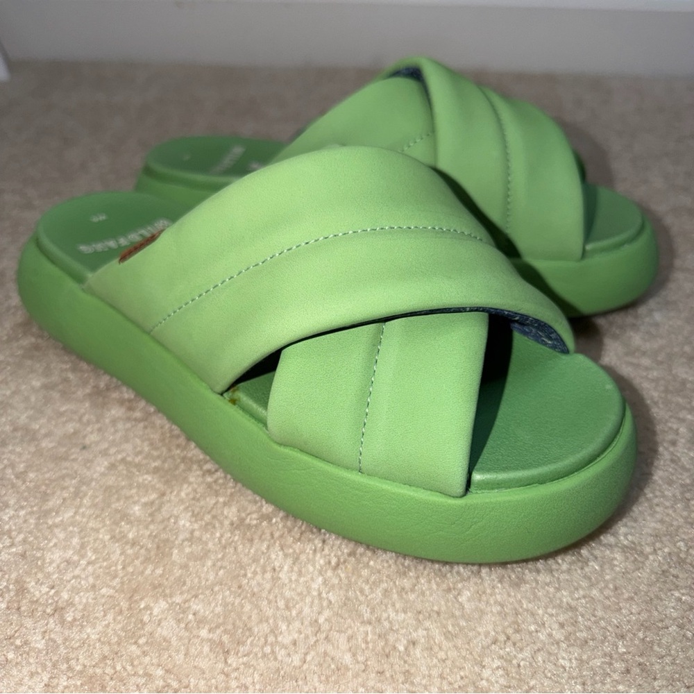 Tom’s X Wildfang Mallow Crossover Slide Women’s Size 6 Kelly Green Spring